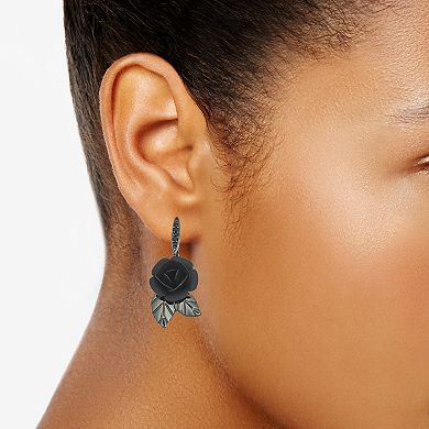 Simply Vera Vera Wang Black Rose Drop Earrings