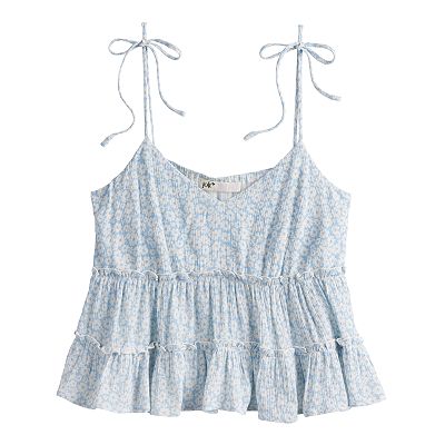 Juniors' SO® Tied Strap Babydoll Tank Top