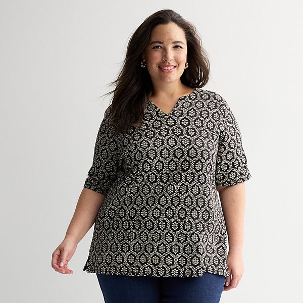 Croft&amp;Barrow トップス NEW Women's Croft & Barrow Classic Tee Shirt Top Large L