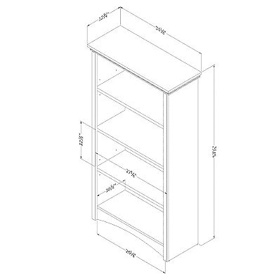 South Shore Gascony 4-Shelf Bookcase