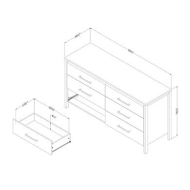 South Shore Gravity 6-Drawer Double Dresser