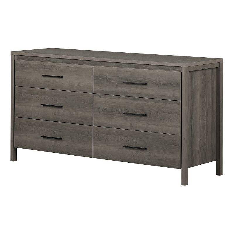 South Shore Gravity 6-Drawer Double Dresser, Grey
