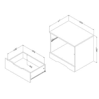 South Shore Holland 1-Drawer Nightstand