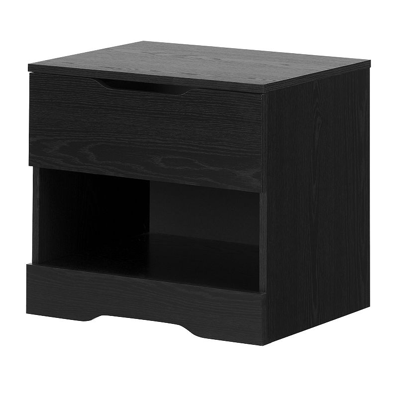 South Shore Holland 1-Drawer Nightstand, Black