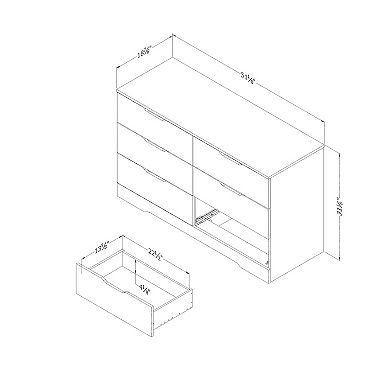 South Shore Holland 6-Drawer Double Dresser