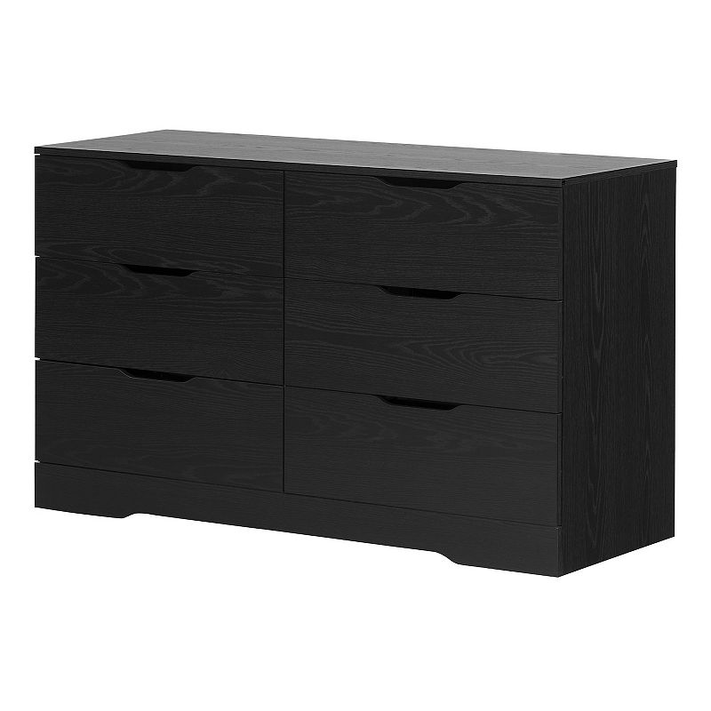 South Shore Holland 6-Drawer Double Dresser, Black