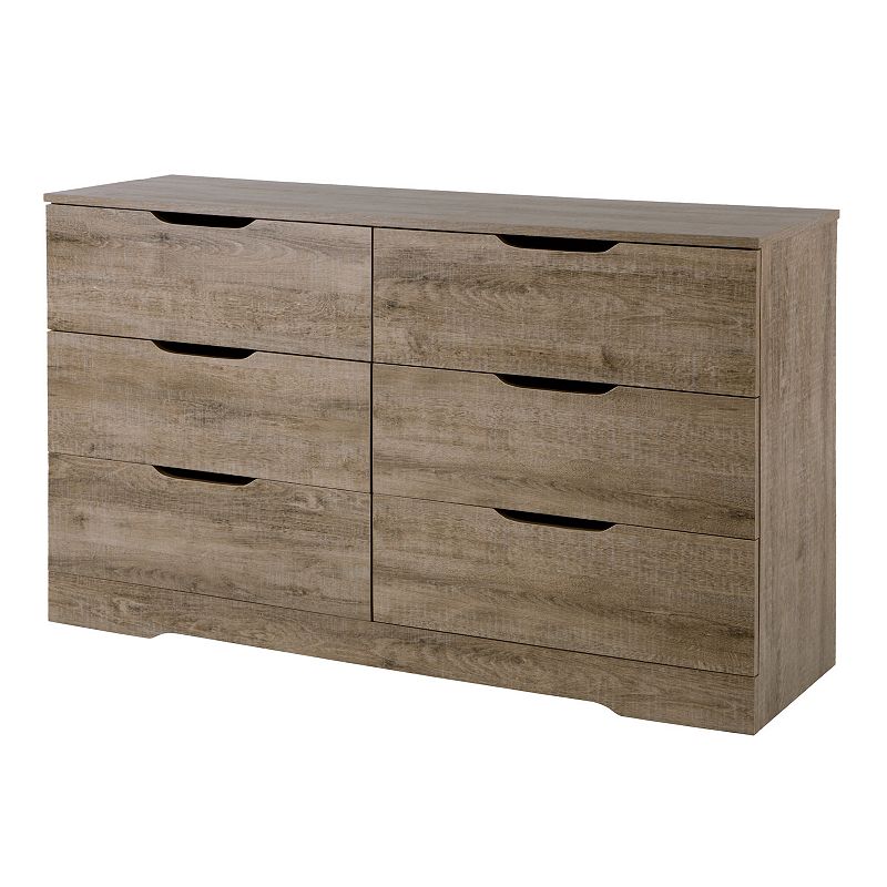 South Shore Holland 6-Drawer Double Dresser, Light Grey