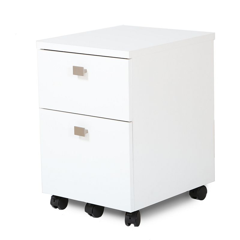 South Shore Interface 2-Drawer Mobile File Cabinet, White
