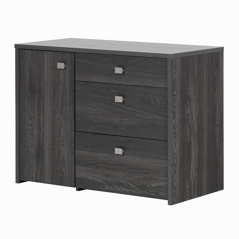 South Shore Interface Storage Unit with File Drawer, Grey