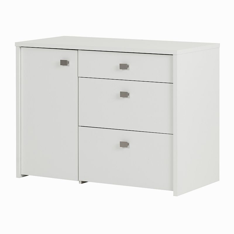 South Shore Interface Storage Unit with File Drawer, White
