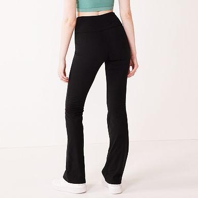 Juniors' SO® Crossover Waistband Flare Legging