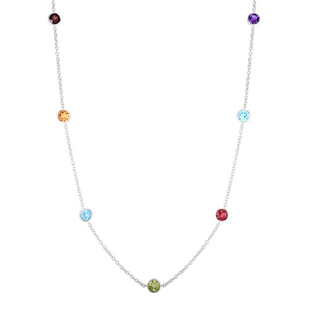 Gemstone on sale station necklace