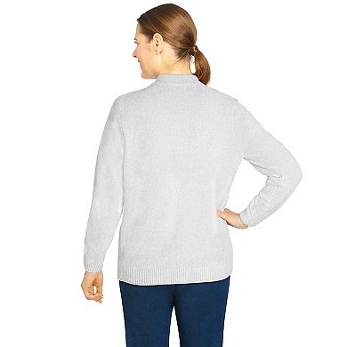 Plus Size Alfred Dunner Chenille Cardigan Sweater
