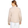 Plus Size Alfred Dunner Funnel Neck Cable-Stitch Sweater