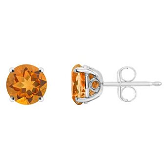 Alyson Layne 14k Gold Round Citrine Stud Earrings