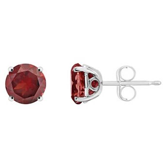 Alyson Layne 14k Gold Round Garnet Stud Earrings