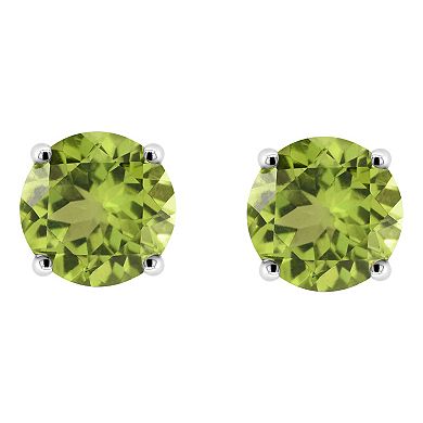 Alyson Layne 14k Gold Round Peridot Stud Earrings