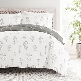 Home Collection Premium Ultra Soft Botany Floral Reversible Duvet Cover Set