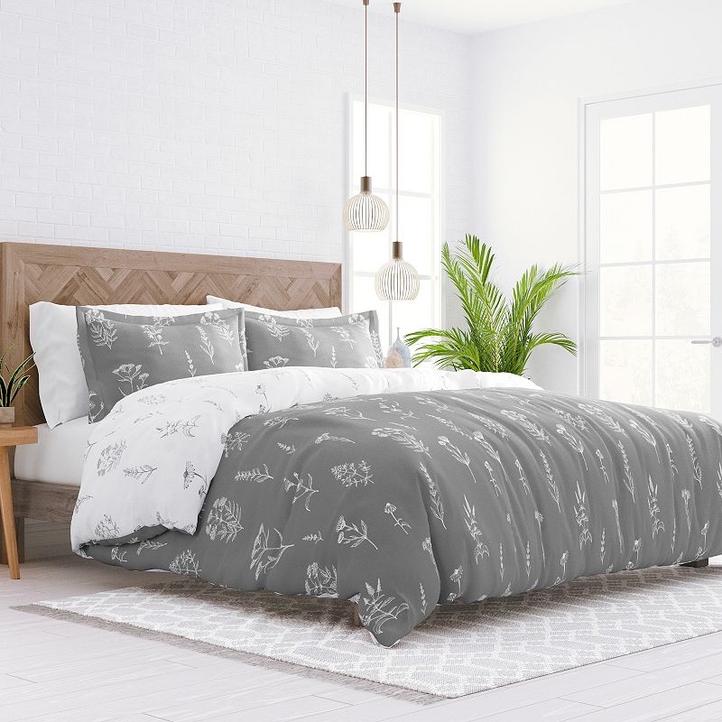 Home Collection Premium Ultra Soft Botany Floral Reversible Duvet Cover Set