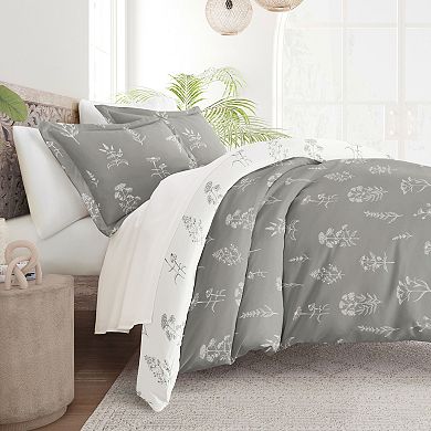 Home Collection Premium Ultra Soft Botany Floral Reversible Duvet Cover Set