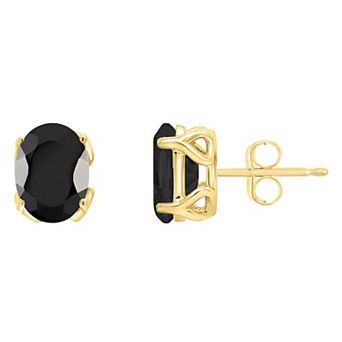 Alyson Layne 14k Gold Oval Black Onyx Stud Earrings