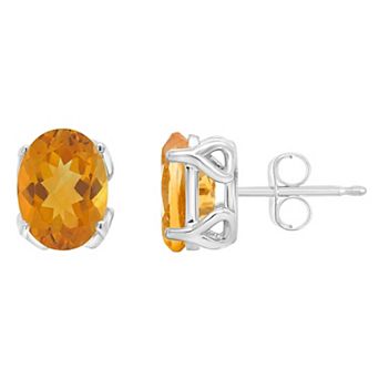 Alyson Layne 14k Gold Oval Citrine Stud Earrings