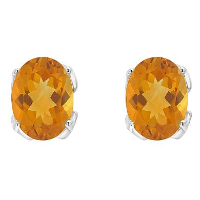 Alyson Layne 14k Gold Oval Citrine Stud Earrings