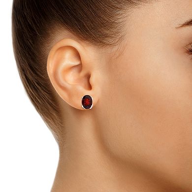 Alyson Layne 14k Gold Oval Garnet Stud Earrings