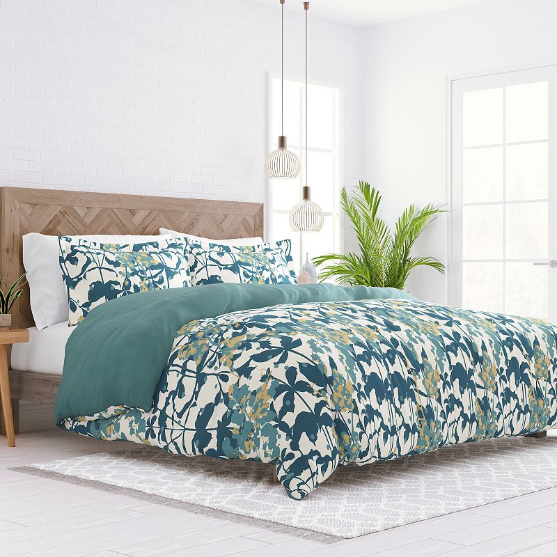 Home Collection Premium Ultra Soft Boho Flower Reversible Duvet Cover Set, 