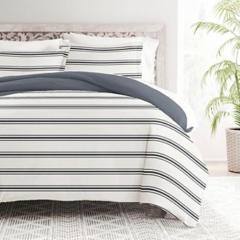 Home Collection Premium Ultra Soft Desert Stripe Reversible Duvet Cover Set