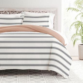 Home Collection Premium Ultra Soft Desert Stripe Reversible Duvet Cover Set