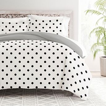 Home Collection Premium Ultra Soft Painted Polkadot Reversible Duvet Cover Set