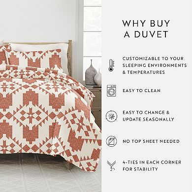 Home Collection Premium Ultra Soft Adobe DiamondReversible Duvet Cover Set