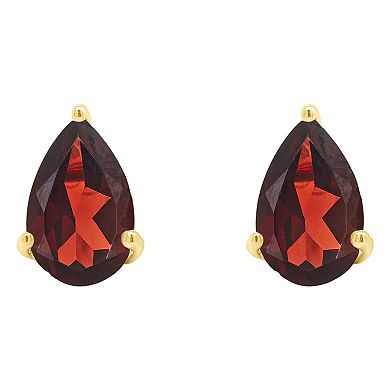 Alyson Layne 14k Gold Pear Cut Garnet Stud Earrings