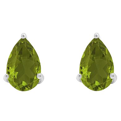 Alyson Layne 14k Gold Pear Cut Peridot Stud Earrings