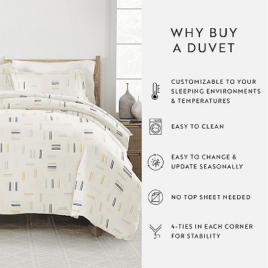 Home Collection Premium Ultra Soft Geo Dash Duvet Cover Set