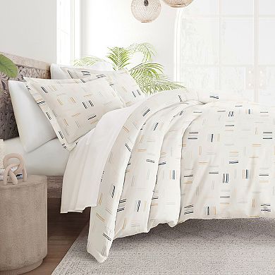 Home Collection Premium Ultra Soft Geo Dash Duvet Cover Set