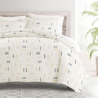 Home Collection Premium Ultra Soft Geo Dash Duvet Cover Set