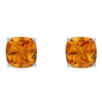 Alyson Layne 14k Gold Cushion Citrine Stud Earrings