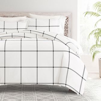 Home Collection Premium Ultra Soft Grid Duvet Cover Set