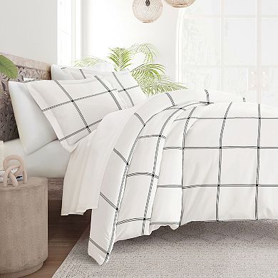 Home Collection Premium Ultra Soft Grid Duvet Cover Set