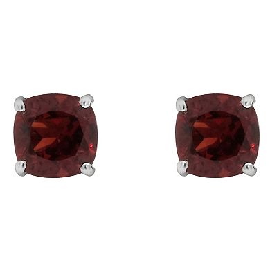 Alyson Layne 14k Gold Cushion Garnet Stud Earrings