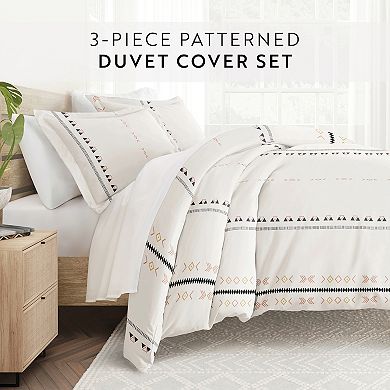 Home Collection Premium Ultra Soft Natural Geo Lines Duvet Cover Set
