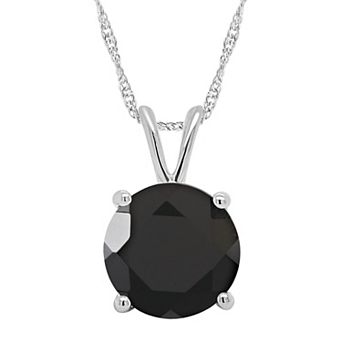 Alyson Layne 14k Gold Round Black Onyx Pendant Necklace