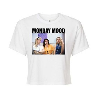 Juniors' Beverly Hills 90210 "Monday Mood" Cropped Tee