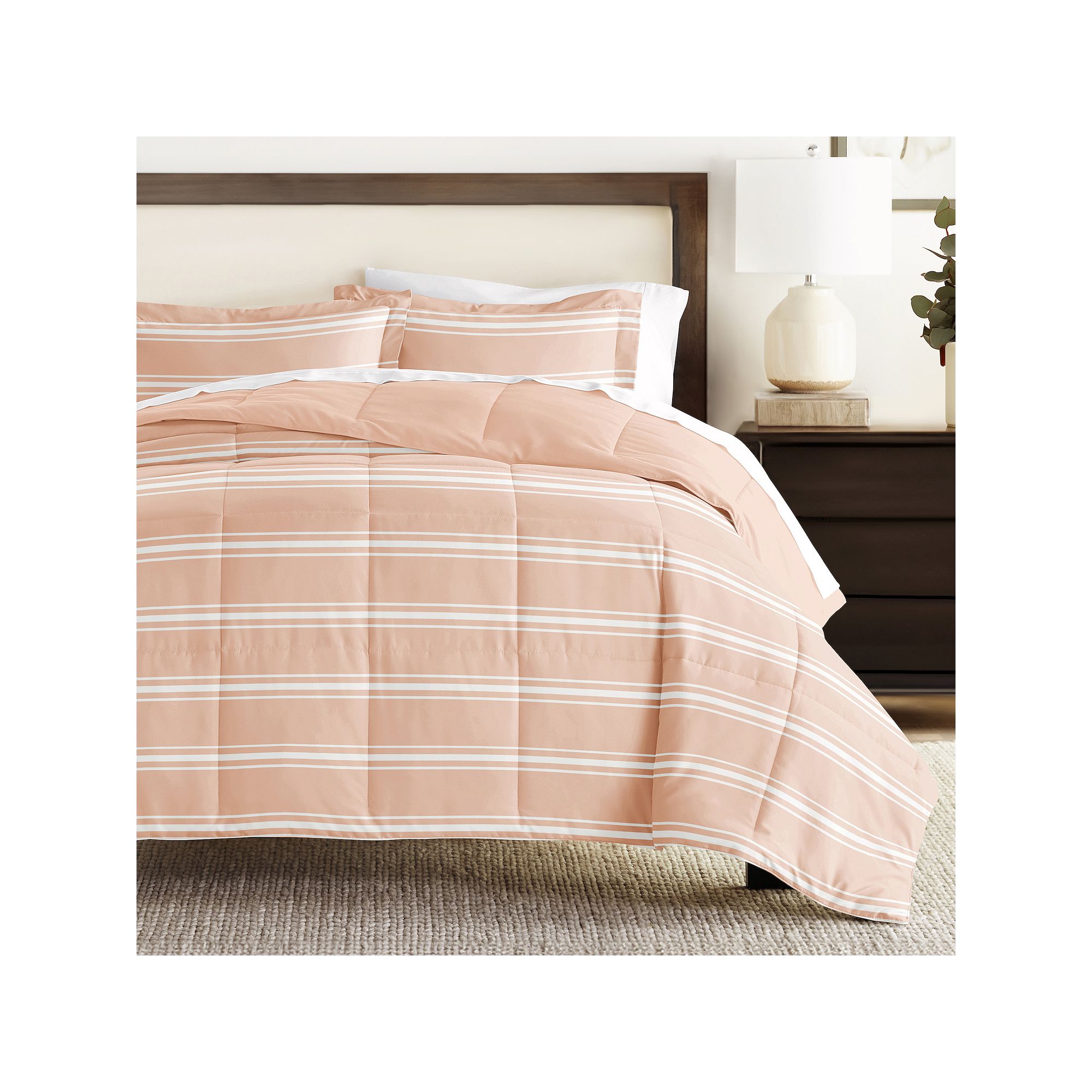 Home Collection Premium Ultra Soft Soft Stripe Reversible Down-Alternative 