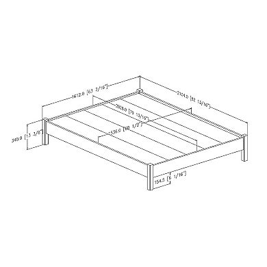 South Shore Lensky Queen Platform Bed