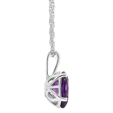 Alyson Layne 14k Gold Oval Amethyst Pendant Necklace