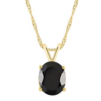 Alyson Layne 14k Gold Oval Black Onyx Pendant Necklace