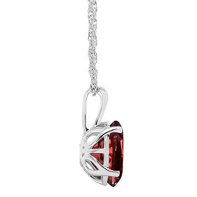 Alyson Layne 14k Gold Oval Garnet Pendant Necklace